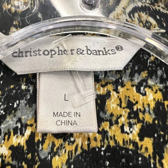 Christopher & Banks Women's Full Zip Jacket Multicolor Print Size Large - Picture 8 of 9